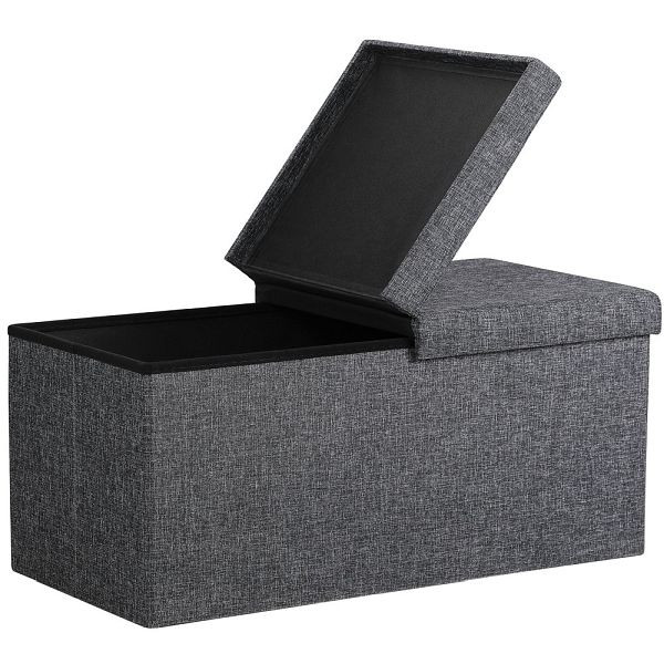 casaria Sitzbank Dunkelgrau 80x40x40cm mit Stauraum faltbar, 106959