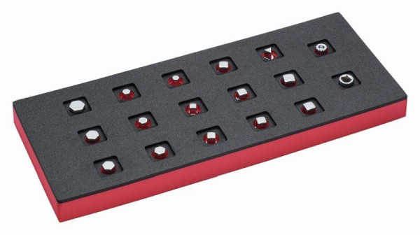 Bahco 1/3 Einlage, Ölablassschrauben-Steckschlüssel, 17-teilig, FF1E5009