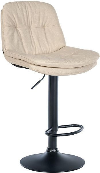 CLP Barhocker Laurel Stoff schwarz, creme, 323936, 4255716316563
