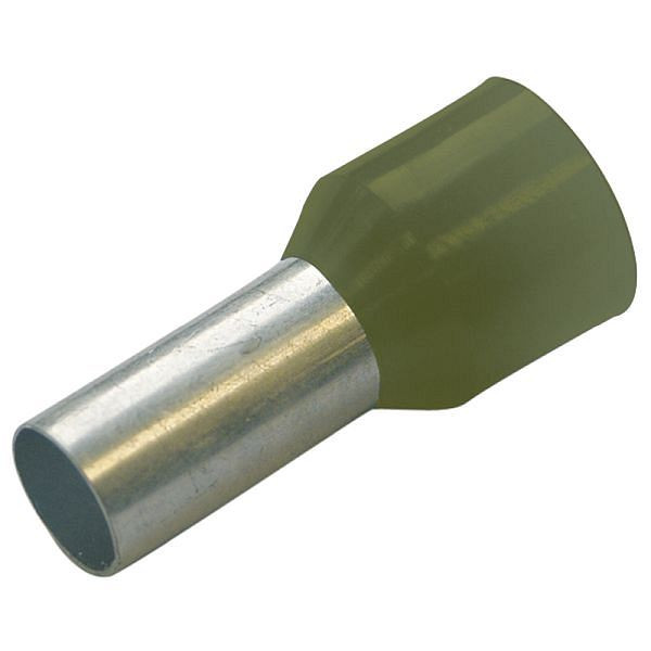 Haupa isolierte Aderendhülse 50 mm²/20 mm oliv, VE: 25 Stück, 270758