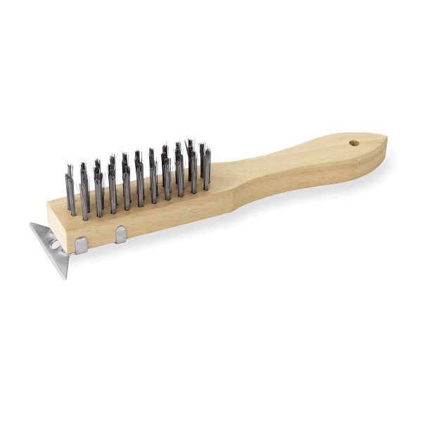 WAS Reinigungsbürste mit Schaber, 28 cm, 1456280, 4044925069151