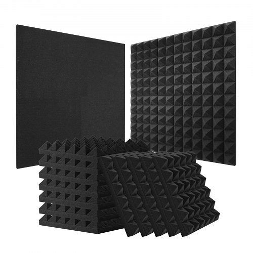 VEVOR Akustikschaumstoff-Paneele, 300x300x50mm, pyramidenförmig, für Studiowände und -decken, Schwarz,VE: 36 Stück, FZZSPMBHSL12LL2RZV0