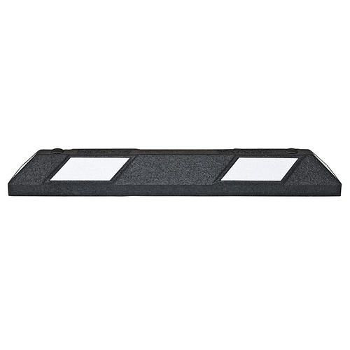 Moravia Radstopp, schwarz, beidseitig weiß reflektierend, B 550 mm, inkl. Dübel, 311231