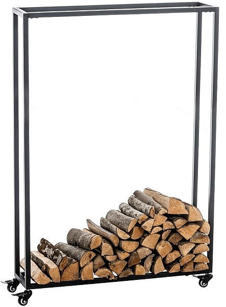 CLP Kaminholzständer Hetta 25x80x150 cm, schwarz, 151826801