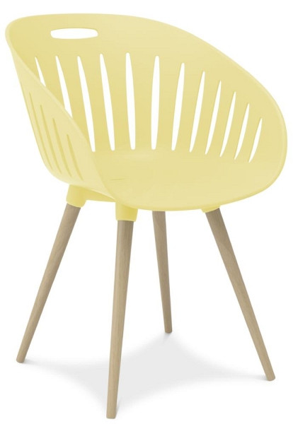 Deskin Schalenstuhl PALMA DV, Gelb, 540 x 570 x 810 mm, VE: 2 Stück, 348582