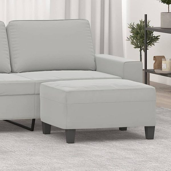 vidaXL Fußhocker Hellgrau 70x55x41 cm Mikrofasergewebe, 349362