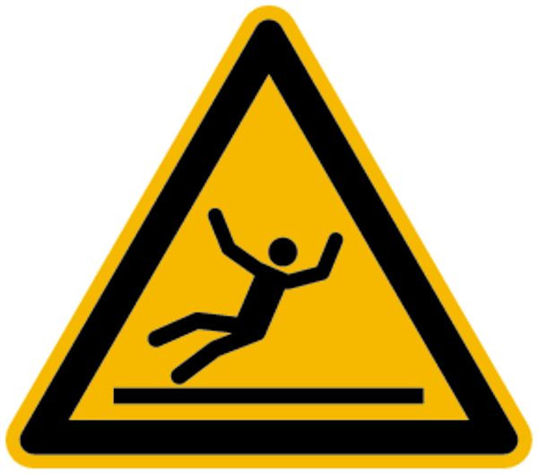Schilder Klar Warnzeichen Warnung vor Rutschgefahr DIN EN ISO 7010-W011, 200 mm Folie selbstklebend, 1505/62