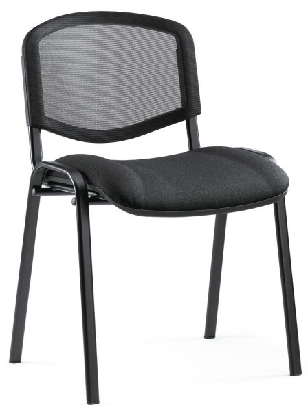 Deskin Besucherstuhl ISO PLUS NET, Schwarz, 545 x 565 x 820 mm, 254214
