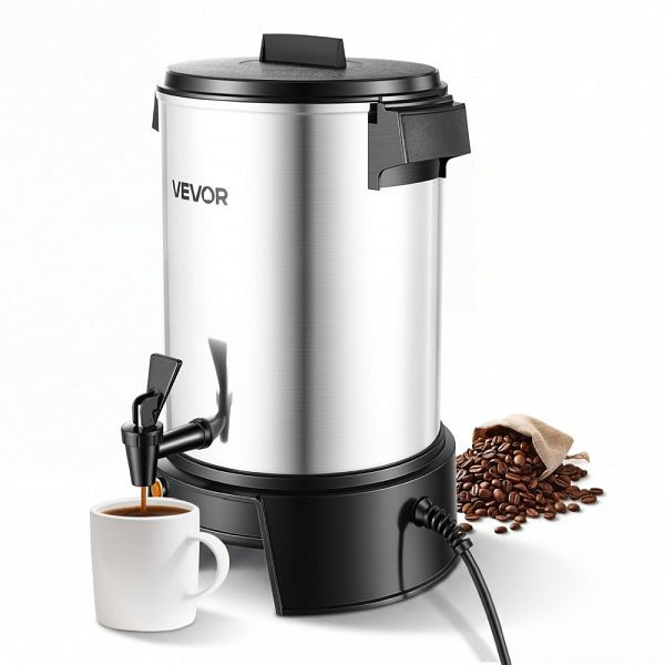VEVOR Gewerbliche 30-Tassen-Kaffeemaschine, 4,5 l, tropffreier Hahn, 1190 W, automatische Temperaturregelung, Catering, SYKFT30CUPSWUUJ56002V2