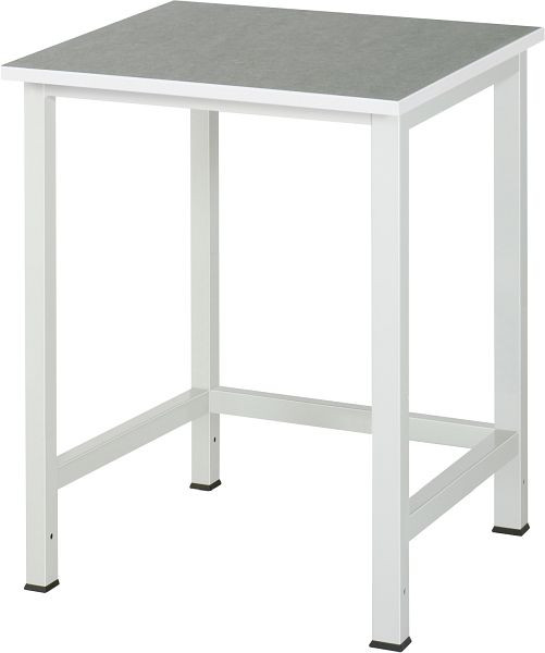 RAU Werktisch Serie 900, marmorierter Universal/Linoleum-Belag, 750x825x800 mm, 03-900-1-L25-07.12