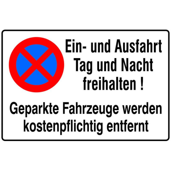 Stein HGS Hinweisschild für Ein- und Ausfahrten, 600x400 mm / 2 mm, 52.5233