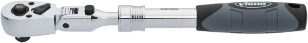 VIGOR Teleskop Gelenk-Umschaltknarre, 3/8 Zoll (10 mm) Vierkant, 350 mm, V6638N