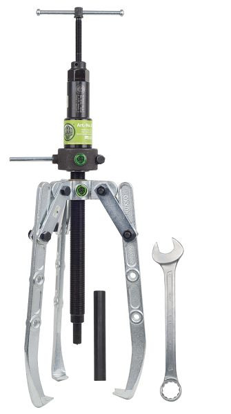 KUKKO 3-armiger Universal Abzieher verstellbarer Spanntiefe und Hydraulikspindel, Spannweite außen: 500 mm, 209-2-B