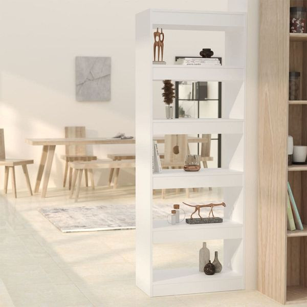 vidaXL Bücherregal/Raumteiler Weiß 60x30x166 cm Holzwerkstoff, 811673