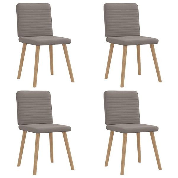 vidaXL Esszimmerstühle 4 Stk. Taupe Stoff, 3315250, 8721158566959