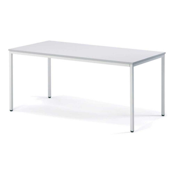 Deskin Besprechungstisch BASE-MODUL, Platte Dekor Lichtgrau, Gestell Lichtgrau RAL 7035, B 1600 x T 700 x H 720 mm, 251562