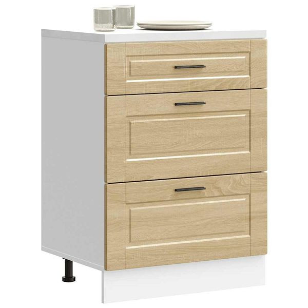 vidaXL Küchenunterschrank Porto Sonoma-Eiche Holzwerkstoff, 854262