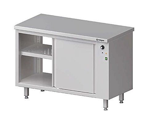 Stalgast Wärmeschrank mit Schiebetüren 1500x600x850 mm ohne Aufkantung, VWS15600