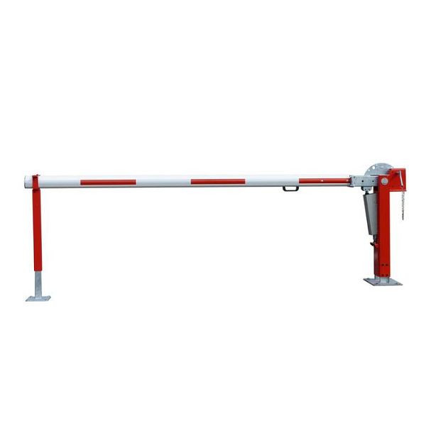 Stein HGS Wegesperre mit Gasdruckfeder -Alpha 350-, 4000 mm, natur/reflex, Vorgerüstet für Vorhangschloss, Pendelstütze gefedert, 35976-020604