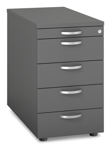 Deskin Standcontainer PROFI MODUL, Anthrazit, 435 x 800 x 720 mm, 1 + 4 Schübe, 333371