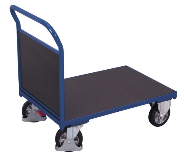 VARIOfit Stirnwandwagen mit Siebdruckplatte, Ladefläche: 2.025 x 800 mm, RAL 5010 enzianblau, sw-800.185