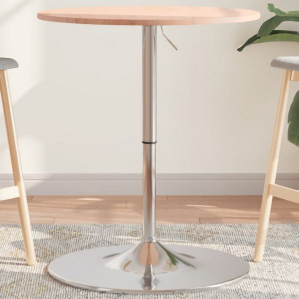 vidaXL Bartisch Ø60x89,5 cm Massivholz Buche, elegant, 3270624