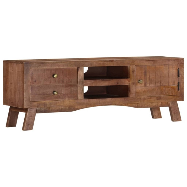 vidaXL TV-Schrank 110x30x40 cm Raues Mangoholz, 328303, 8720286542729