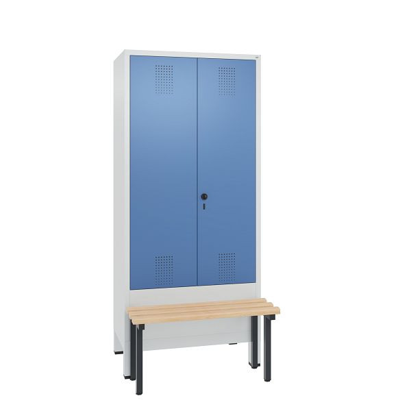 C+P Spind Evolo, 2 Abteile, H1850xB810xT815 mm, Grau/Fernblau, 48032-22 S10275