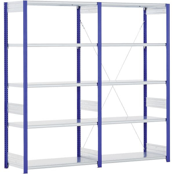 BITO Fachbodenregal Typ: EL Anbaufeld 40mm-Boden Set /100kg 1999x996x424 5FB RAL5010, C1236-0018