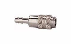 Riegler Schnellverschlusskupplung NW 5, Messing vernickelt mit Schlauchtülle, 107164
