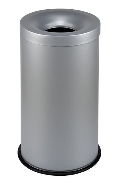 Orgavente GRISU, Sicherheits-Abfallbehälter aus pulverbeschichteter Stahl Farbe grau, H x Ø 585x335 mm, 50L, 770012