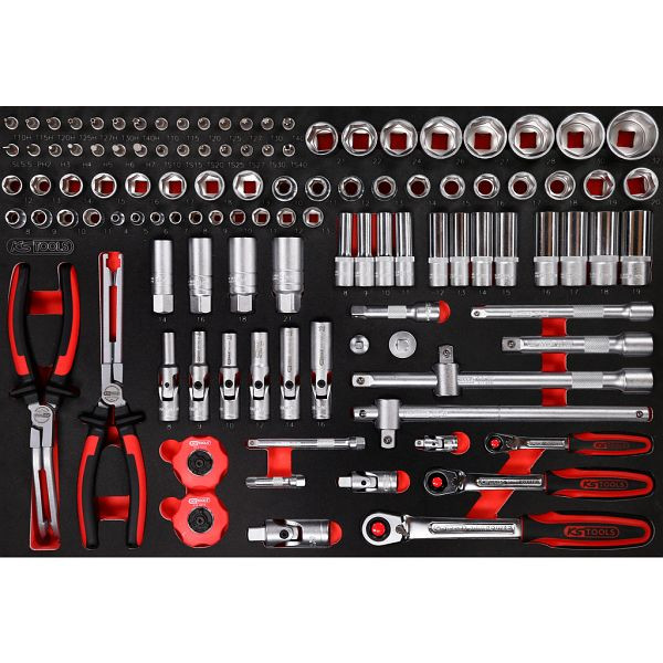 KS Tools PERFORMANCEplus Werkzeugsatz 111-teilig 1/4'+3/8'+1/2' Steckschlüssel, 811.0111