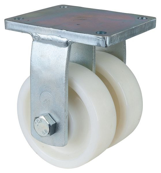 BS Rollen Schwerlastdoppelrolle, Rad-Breite 2x48 mm, Rad-Ø 150 mm, Tragfähigkeit 1800 kg, Lauffläche/Radkörper Kunststoff, Kugellager, S110.B15.151