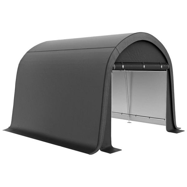 Outsunny Lagerzelt für den Garten, stabiler Stahlrahmen, große Türen, 3x3m, Grau, 84H-039V00GY