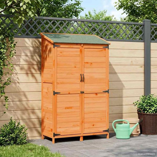 vidaXL Garten Shed Braun 106,5 x 56 x 176 cm Holzwerkstoff, 42033451