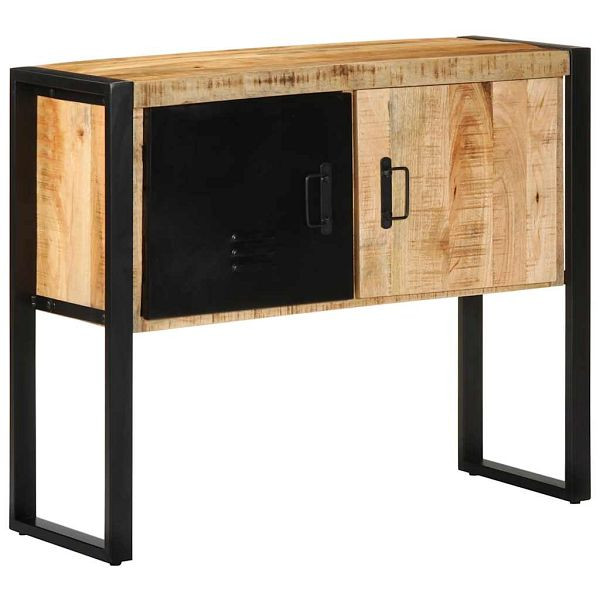 vidaXL Konsolentisch 90x35x75 cm Raues Massivholz Mango, 4013571