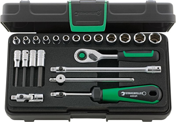 STAHLWILLE Steckschlüssel-Garnitur Nr.40/44/17/5QR 6,3 mm (1/4") 22-teilig, 96011181