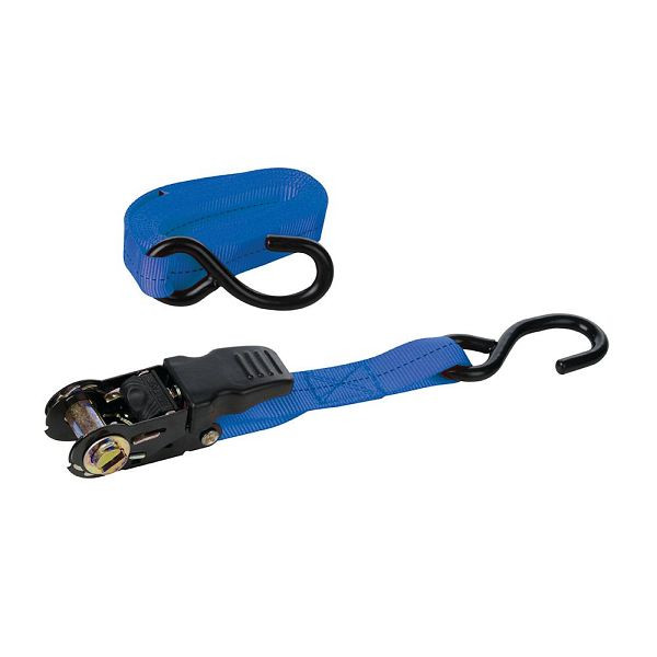 Silverline Spanngurt mit S-Haken und gummiertem Ratschengriff, 4,5 m x 25 mm, Leistung: 250 kg, Zurrkraft: 500, 781358