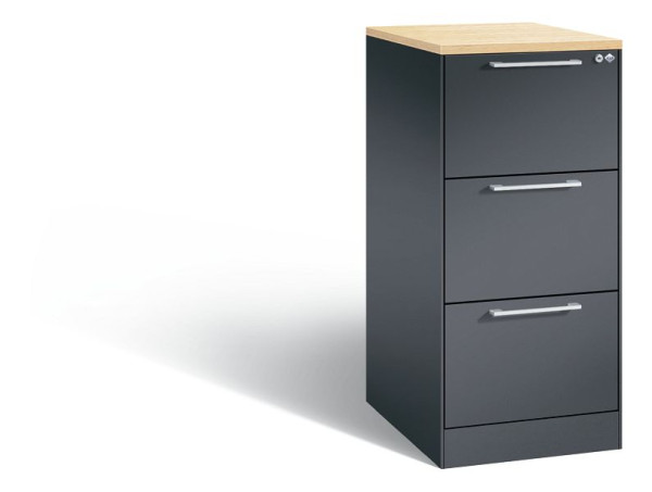 C+P Hängeregistraturschrank Asisto, H1010xB440xT600mm, Farbe: Schwarzgrau, Bügelgriff, 146245-311 S10115