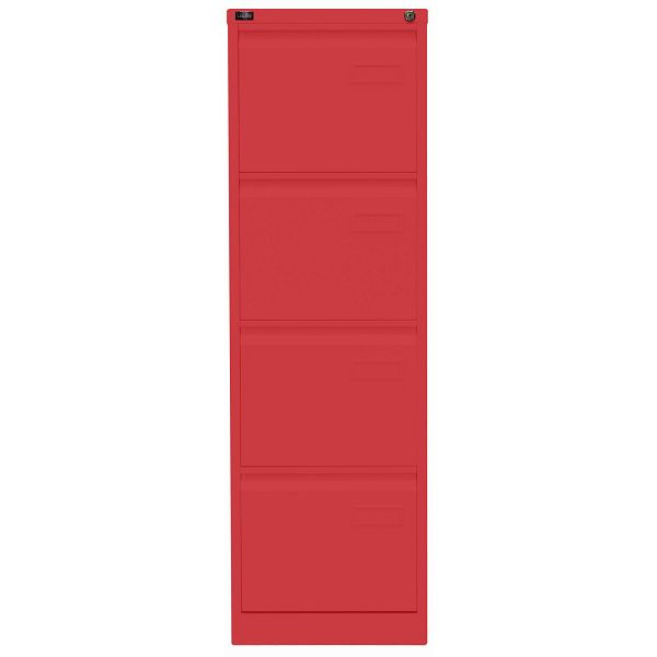 Bisley LIGHT Hängeregistraturschrank LIGHT, einbahnig, 4 HR-Schubladen, 670 kardinalrot, IPCCA14670