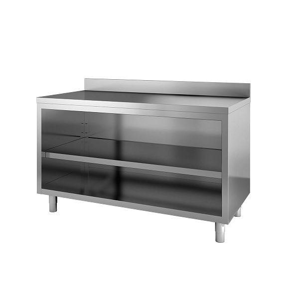 Vaiotec TOPLINE Arbeitsschrank 600 / offen mit Aufkantung, 200x60x85 cm, 10887