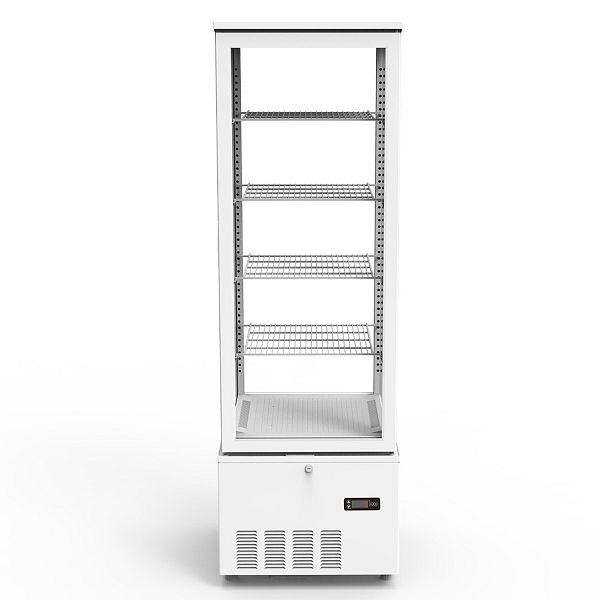 Vaiotec TOPLINE Kühlvitrine 4-fach / 237 Liter "weiß", 51,5x55,3x160 cm, 10589