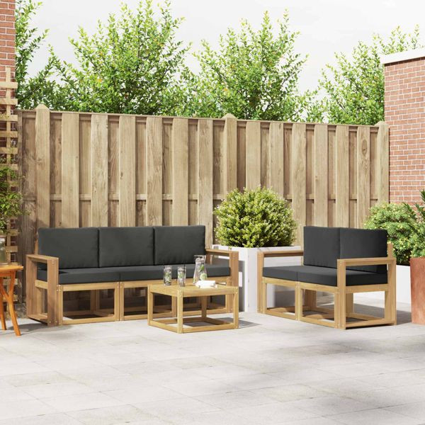 vidaXL Outdoor-Sofagarnitur 6-teilig, 3387251, 8721288777591