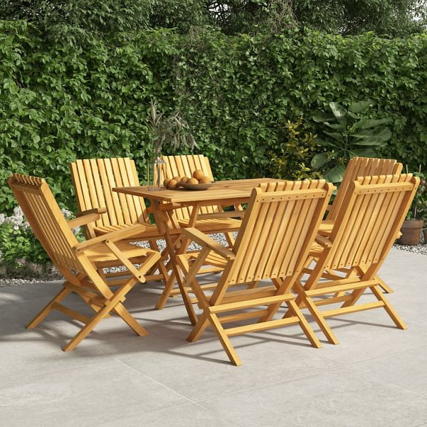 vidaXL Gartenstühle 6 Stück Klappbar 61x67x90 cm Massivholz Teak, 3155056