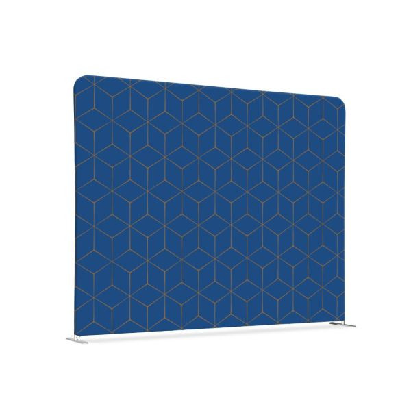 Showdown Displays Textil Raumteiler 150-150 Doppel Hexagon Blau-Braun, ZWS150-150SSK-DSI14