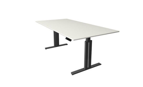 Kerkmann Sitz-/Stehtisch B 2000 x T 1000 mm, elektrisch höhenverstellbar von 720-1200 mm, Memory-Funktion, 4 Höhen, weiß, (Montage), 10324110-1