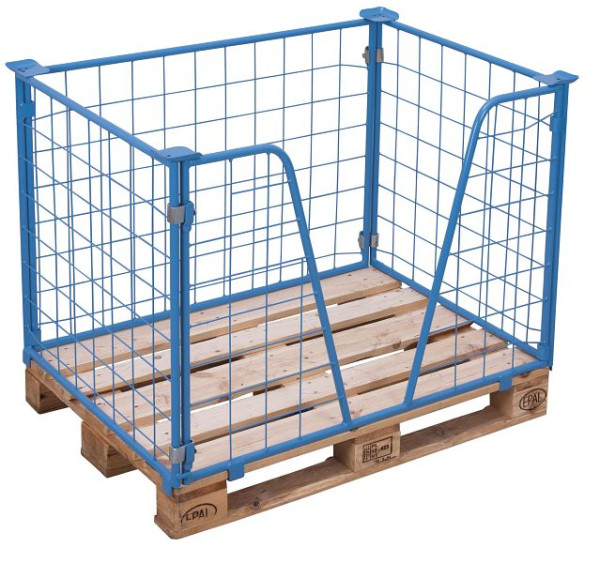 VARIOfit Palettenaufsatz Typ 63, Innenmaße: 1.160 x 960 mm, RAL 5012 lichtblau, Nutzhöhe: 800 mm, pa-100.018