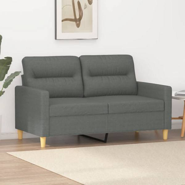 vidaXL 2-Sitzer-Sofa Dunkelgrau 120 cm Stoff, Füllung: Schaumstoff, 359228