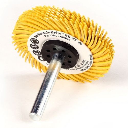 3M Scotch-Brite Bristle Disc BB-ZS mit Schaft, 50,8 mm, P80, Typ C, VE: 6 Stück, 7000078180