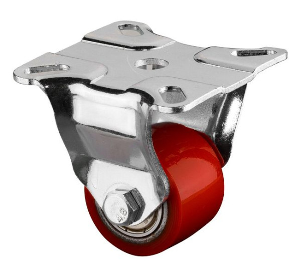 BS Rollen Kompaktrolle Bockrolle, Polyurethanrad, Kugellager, Platte, VE: 2 Stück, A610.C10.035